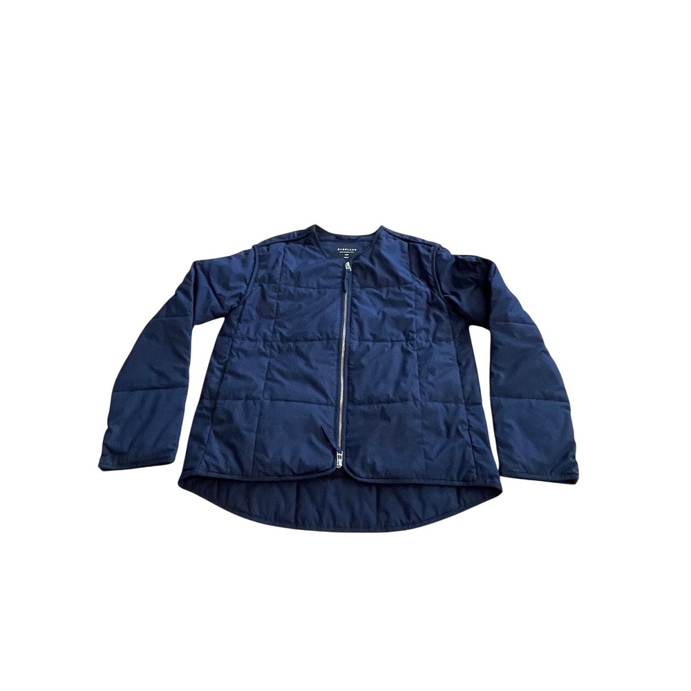 Everlane ReNew Quilted Liner Jacket Navy Blue Full Zip Asian Style Quilt XXS